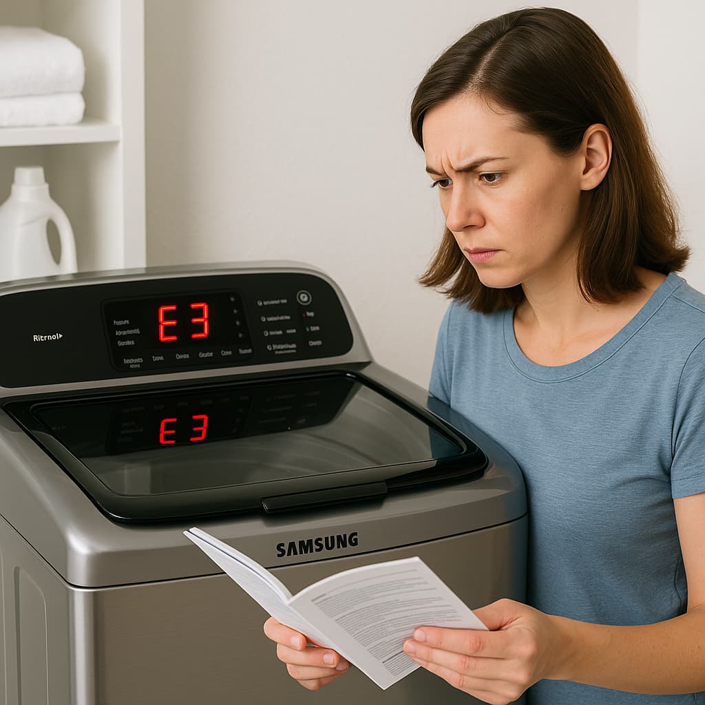 وقتی ماشین لباسشویی سامسونگ ارور میده چه کار کنیم؟