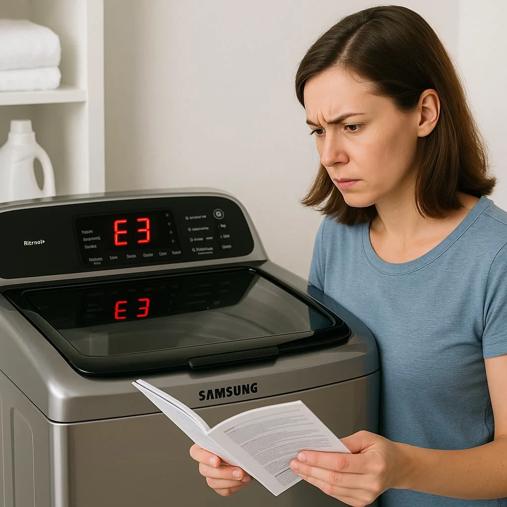 وقتی ماشین لباسشویی سامسونگ ارور میده چه کار کنیم؟