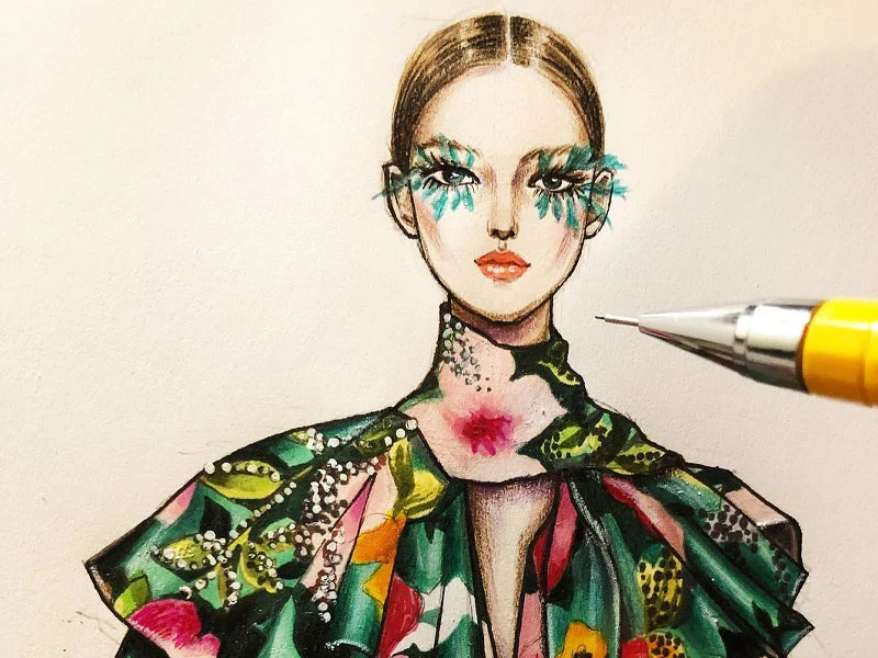آموزش نقاشی چهره روی پارچه